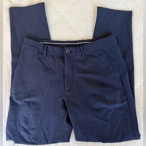 👖 Bugatchi Men’s Performance Stretch Pants 33x32 Navy Blue Lightweight Travel